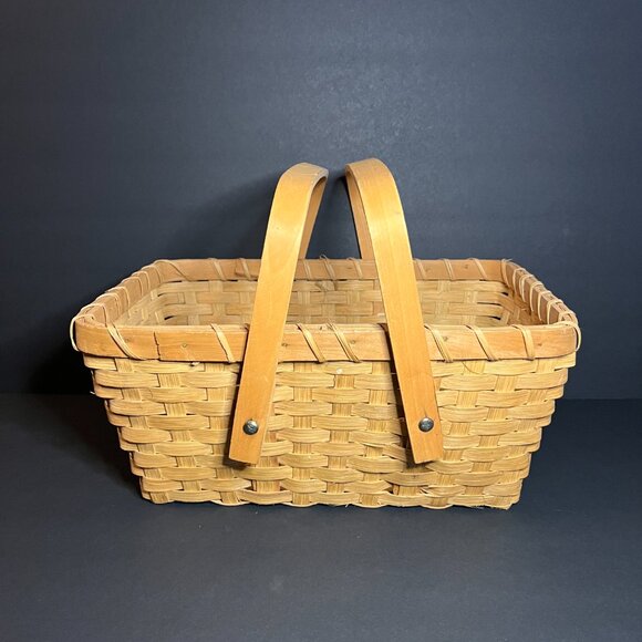 Vintage Spring 1999 Bath & Body Works Special Edition Wicker Basket w/ Handles - Picture 5 of 9